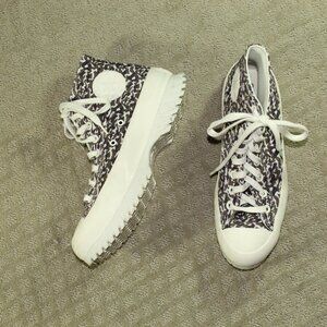 Converse Men's 7.5 / Women's 9  Platform Thick Sole Camo High Top Sneakers